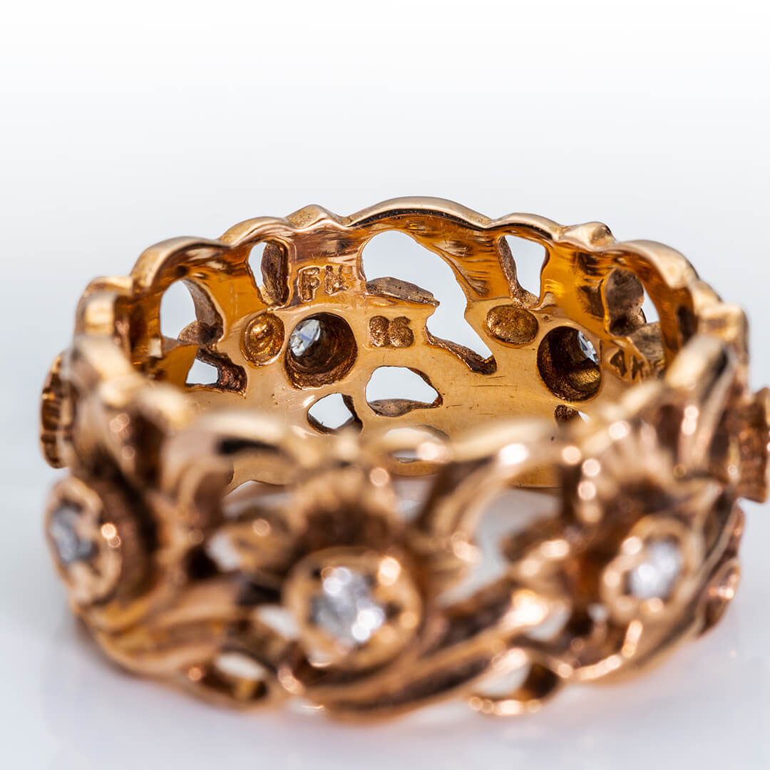 Vintage Rose Gold Diamond Ring