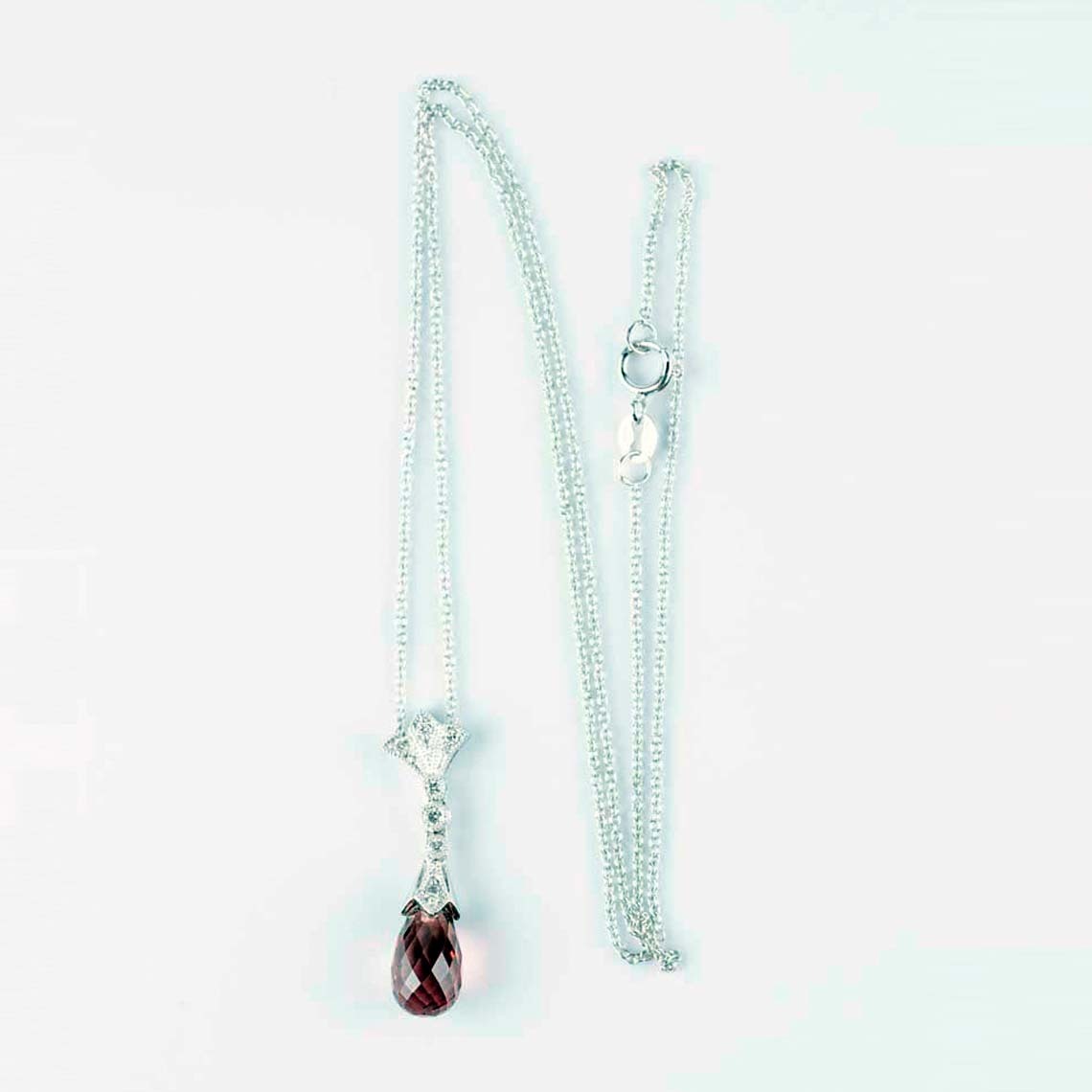 Briolette Tourmaline and Diamond Necklace