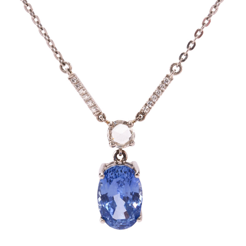 Vintage Sapphire and Diamond Necklace
